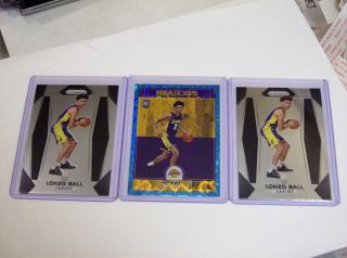 2017 - 18 Panini Hoops Prizm Lonzo Ball Teal Explosion Parallel Rookie Rc Lakers