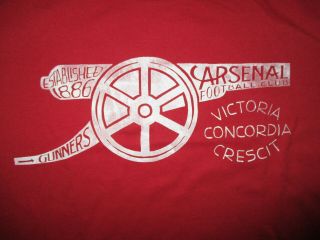 Arsenal Football Club Cannon T Shirt Soccer Gunners Victoria Crescit Puma Medium