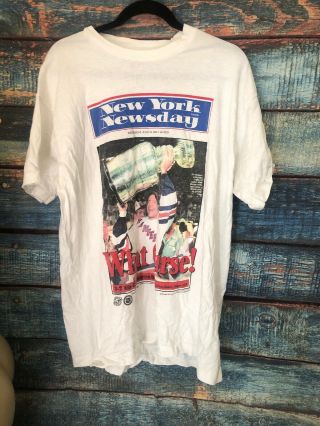 Vintage 1994 Nhl York Rangers Stanley Cup Champions T - Shirt Xl Newsday Curse