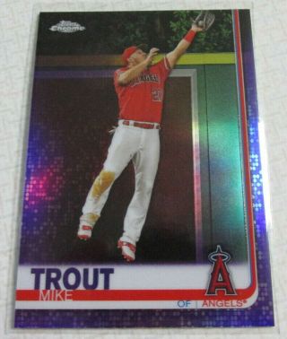 2019 Topps Chrome Mike Trout Purple Refractor 153/299