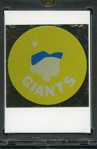 1967 Topps Sf Giants Baseball Discs Test Set Proof.  I Love The Giants