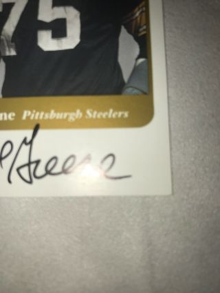 2001 Fleer Greats of the Game MEAN JOE GREENE autograph auto Steelers 4
