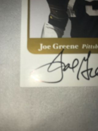 2001 Fleer Greats of the Game MEAN JOE GREENE autograph auto Steelers 5