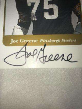 2001 Fleer Greats of the Game MEAN JOE GREENE autograph auto Steelers 6