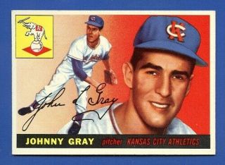 1955 Topps 101 Johnny Gray Kansas City A 