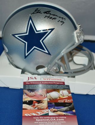 Gil Brandt Autographed Mini Helmet Dallas Cowboys Hall Of Fame 2019 Jsa