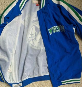 Minnesota Timberwolves Hardwood Classics Jacket by Mitchell & Ness Large Size 44 2