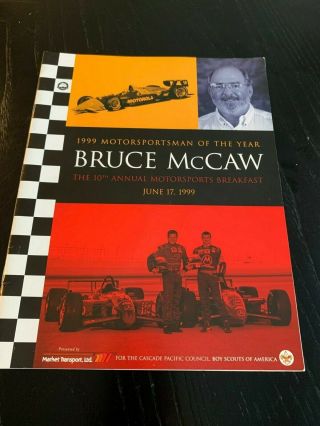 1999 Bruce Mccaw Motorsportsman Of The Year Book Signed By Dallenbach Gurney