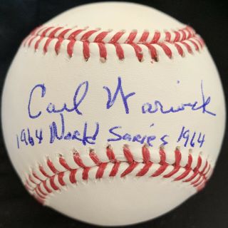 Carl Warwick 1964 World Series Psa/dna Signed Baseball St.  Louis Cardinals
