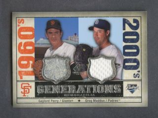 2008 Sp Legendary Cuts Dual Game - Jersey Gaylord Perry Greg Maddux Hof Sp