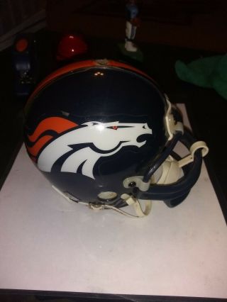 Denver Broncos Riddell Custom Mini Helmet With Chain Guard And Mouthpiece