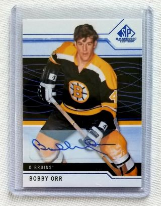 Bobby Orr 2018 - 19 Sp Game Blue Auto 87 Boston Bruins 18 - 19