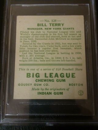 1933 GOUDEY BILL TERRY 125 4