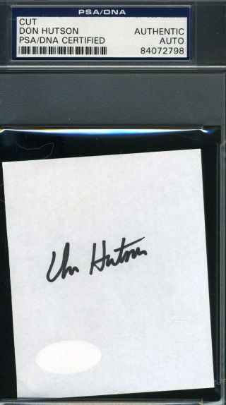 Don Hutson Psa Dna Autograph Index Cut Hand Signed Authentic