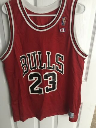 Vintage Chicago Bulls 23 Michael Jordan Nba Champion Jersey Size 44.