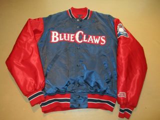 Authentic Lakewood Blueclaws Jersey Express Minor League Baseball Jacket Large