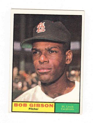 Bob Gibson 1961 Topps Baseball Card 211