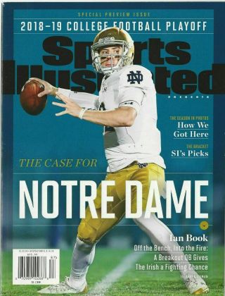 2018 - 19 Ian Book Notre Dame Fighting Irish Cfp Sports Illustrated Special Issue