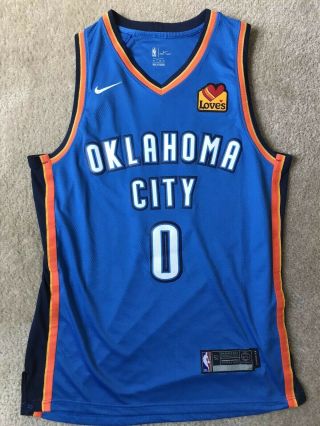 Nike Oklahoma City Thunder Russell Westbrook 0 Jersey Size Xl -
