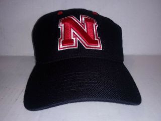 Nebraska Cornhuskers Huskers Big Black Hat Top Of The World Cap Adjustable