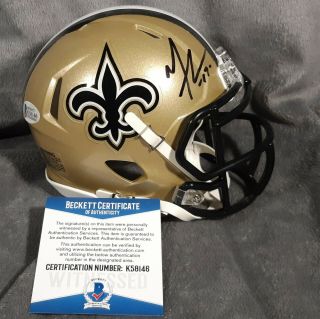 Michael Thomas Signed Orleans Saints Mini Helmet Bas W Mike Beckett Auto