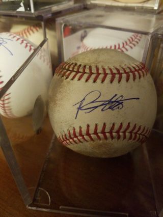 Pete Alonso Signed Game Baseball York Mets Minors All Star Rookie Mets