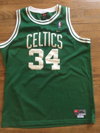 Vtg Nike Nba Paul Pierce Boston Celtics Green Jersey Size Xl Sewn