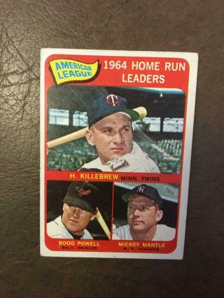 1965 Topps Mickey Mantle Baseball Card Yankees 3 Vintage