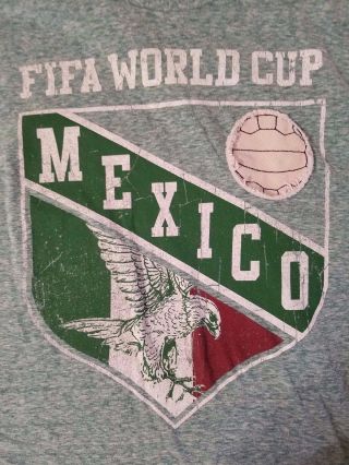 Official Mexico Fifa World Cup Brasil Brazil Soccer Ball Patch T Shirt 2xl