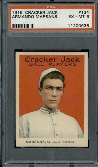 1915 Cracker Jack 134 Armando Marsans Psa 6