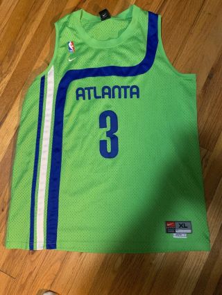 Atlanta Hawks Shareef Abdur - Rahim 3 Nba Nike Lime Green Swingman Jersey Xl