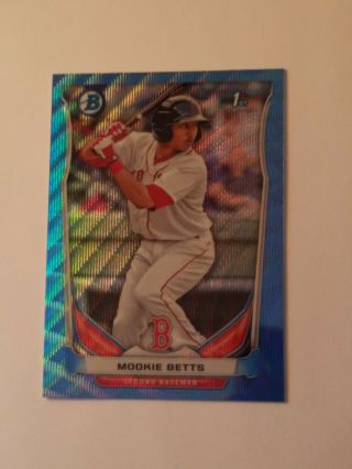 Mookie Betts 2014 Bowman Chrome Blue Wave Refractor - Boston Red Sox