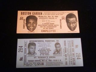 Muhammad Ali Vs.  Sonny Liston 1964 And 1965 Fight Tickets,  Full Tickets