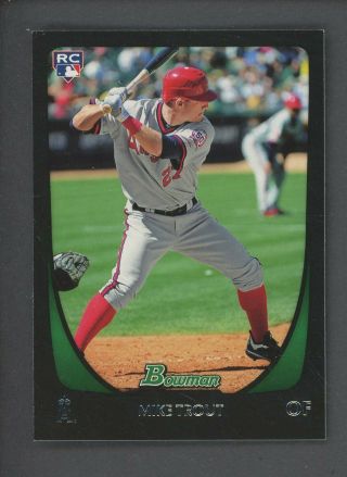 2011 Bowman Draft 101 Mike Trout Angels Rc Rookie 2