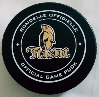 1969 - 19 Acadie - Bathurst Titan Official Game Puck Lhjmq Qmjhl 50th Year Canada
