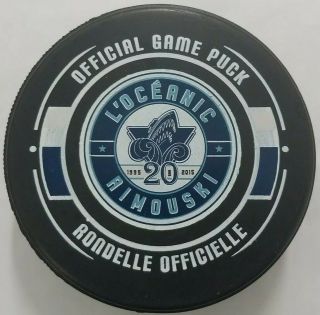 Rimouski Oceanic Official Game Puck Made In Canada 20th Season Lhjmq Qmjhl