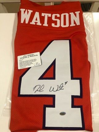 Deshaun Watson Autographed Clemson Jersey Leaf Authentics