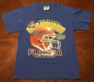 Vintage Florida Gators Shirt Medium 1996 National Champions Nokia Sugar Bowl