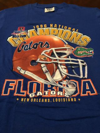 Vintage Florida Gators Shirt Medium 1996 National Champions Nokia Sugar Bowl 2
