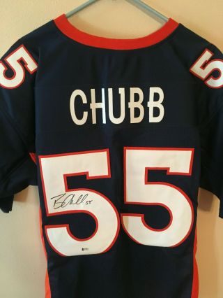 Bradley Chubb Signed Jersey Denver Broncos Beckett Certified Autographed Auto