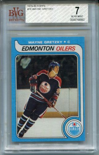 1979 79 Topps Hockey 18 Wayne Gretzky Rookie Card Rc Bvg 7