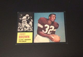 1962 Topps Football 28 Jim Brown Beauty $25