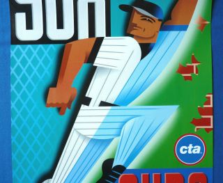 2006 Chicago CTA Red Line Train Poster Baseball White Sox Cubs Crosstown Series 3