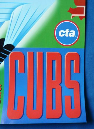 2006 Chicago CTA Red Line Train Poster Baseball White Sox Cubs Crosstown Series 7