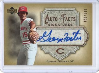 George Foster Auto /300 2006 Ud Upper Deck Artifacts Auto - Facts Signatures Sp