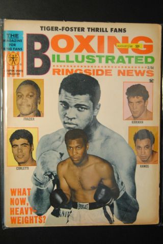 1968 Boxing Illustrated - Cassius Clay Muhammad Ali Joe Frazier Corletti Kirkman