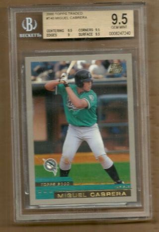 2000 Topps Traded Miguel Cabrera T40 Bgs 9.  5