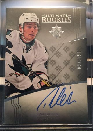 16/17 Ultimate - Timo Meier Rc - 91/299 - Auto - Rookies - Ud - Upper Deck