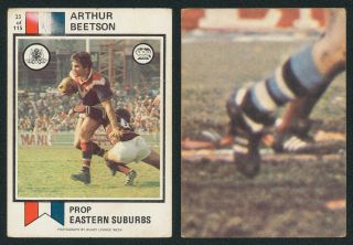 Arthur Beetson 1974 Scanlens Rugby League Card 25