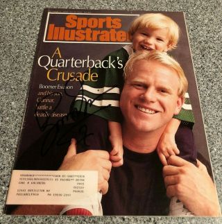 Boomer Esiason Signed Sports Illustrated October 1993 Jets Bengals Autograph